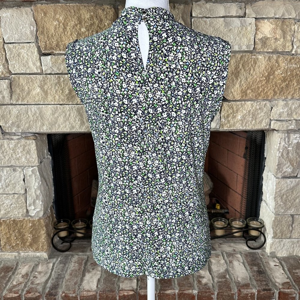 Tommy Hilfiger Floral Twist Front Sleeveless Tank Shell Top Women's Medium - Picture 2 of 6